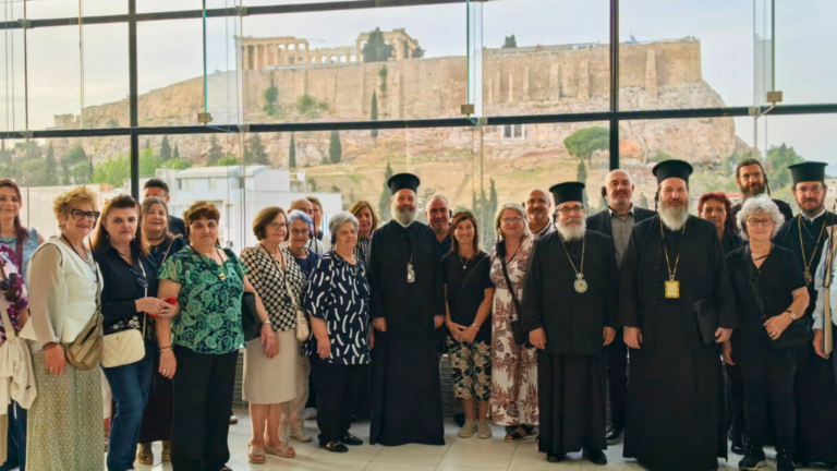 Archbishop Makarios welcomes Australian pilgrims to Athens