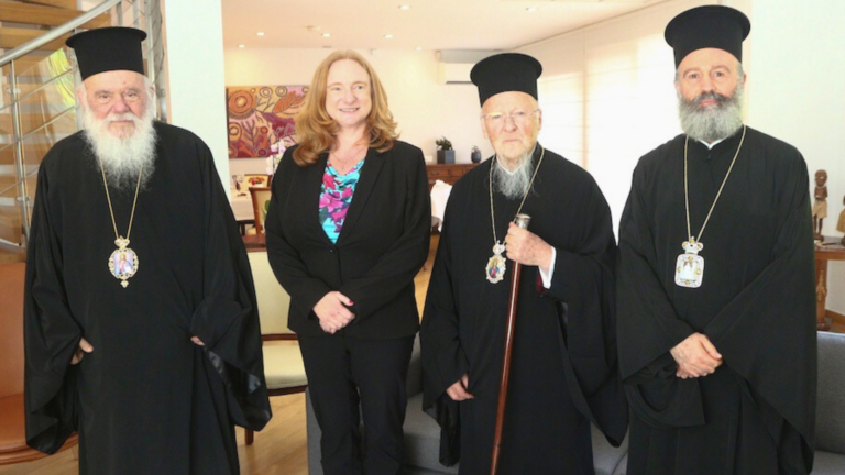 Ambassador Duncan hosts luncheon for Ecumenical Patriarch and Archbishop Makarios