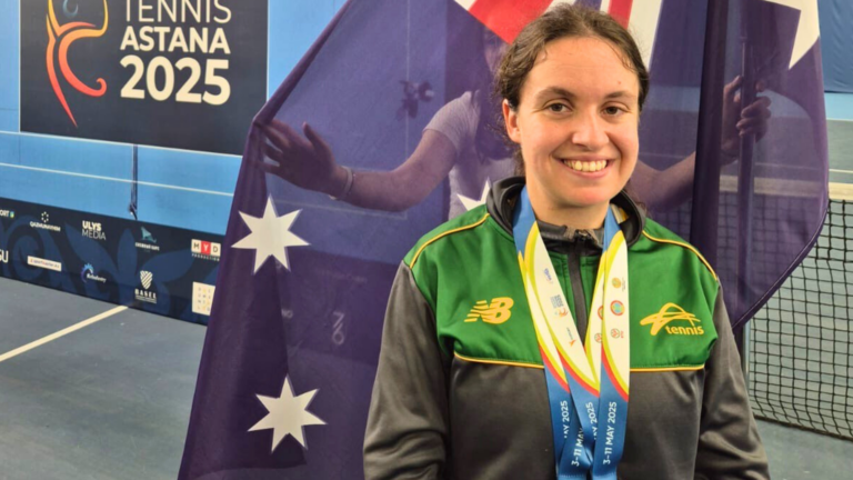 Andriana Petrakis wins double silver at Virtus World Tennis Championships