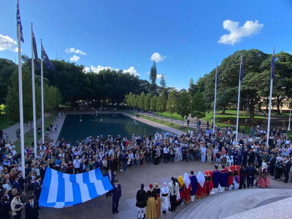 evzones at anzac hyde park memorial