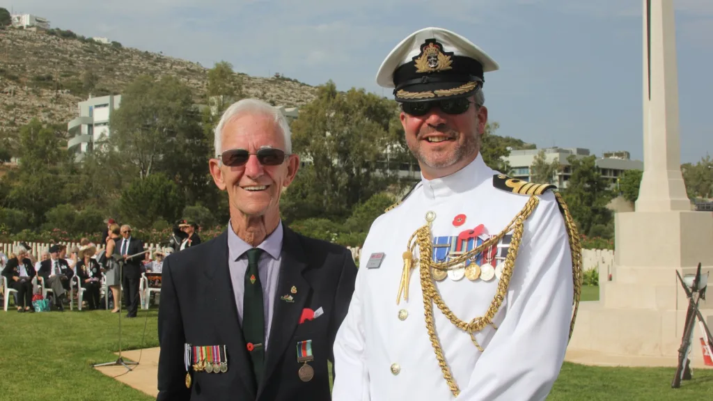 Peter Ford at Souda Bay War Cemetery.