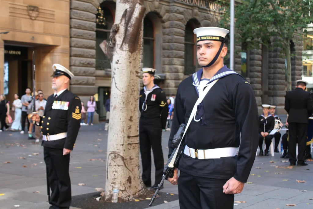 battle of crete wreath laying in sydney martin place
