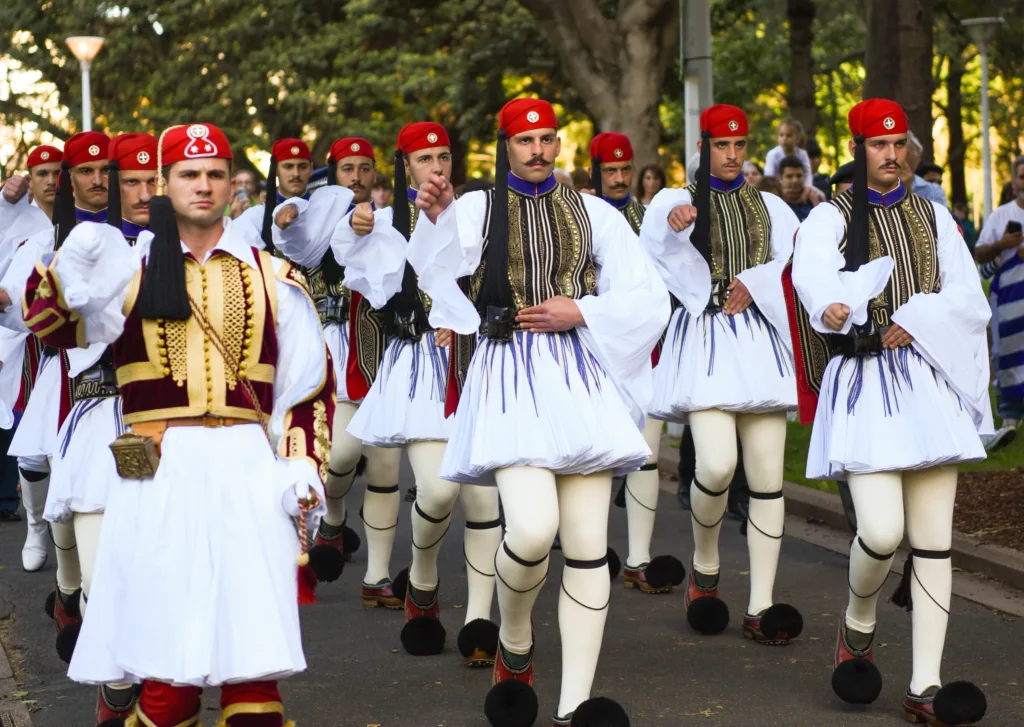 evzones at anzac hyde park memorial