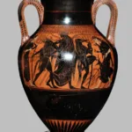 Black-figure amphora from Cumae, late 4th c. BCE