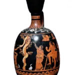 Red-figure lekythos from Paestum (Poseidonia), 356–355 BCE
