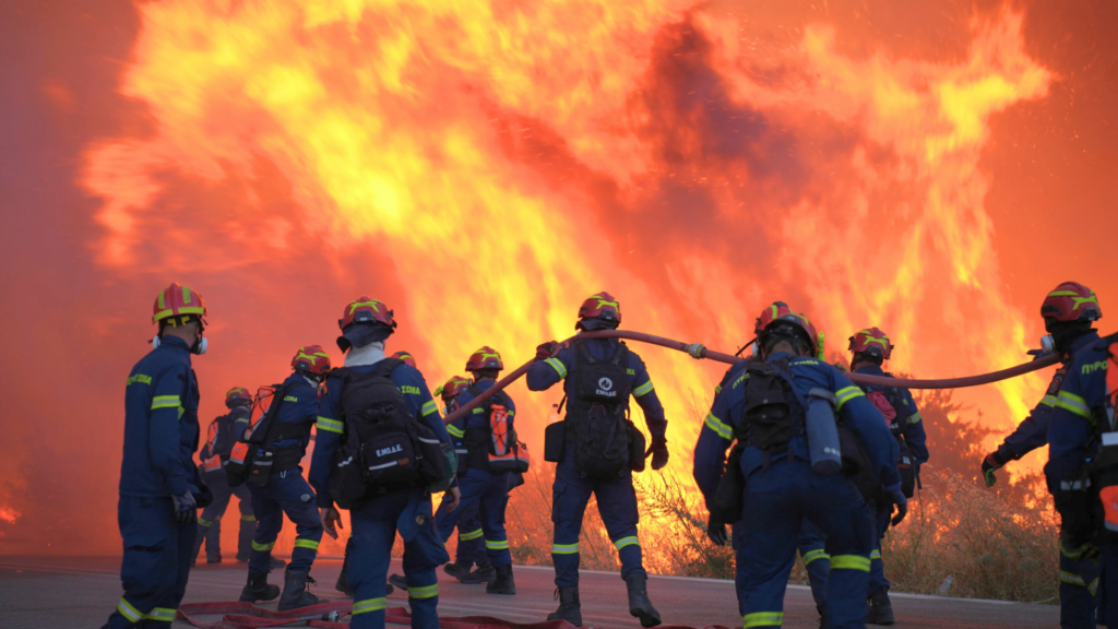 Wildfire forces evacuations on Greek island of Chios