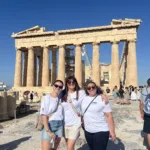 Maria Kouparitsas with teachers Katherine Halikiotis and Koula Diamand