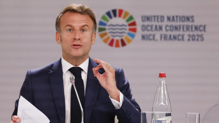 French President backs Greece and Cyprus sovereignty at UN Ocean Conference