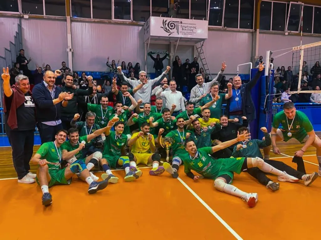 2025 Greek Herald Report on Dimitrios Sidiropoulos photo 1 with Aris Volley team Thessalonikis - LOGO