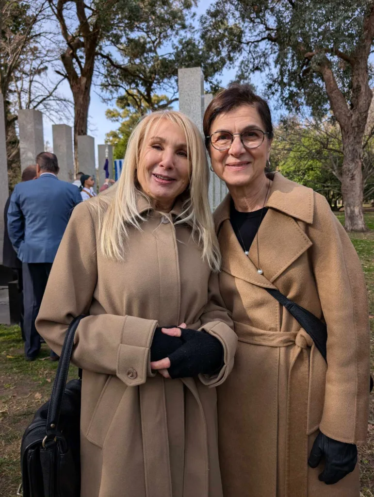 Betty Dimitropoulos and Spiridoula Demetriou laid wreaths for Cyprus on behalf of the Panarcadians and Greek Community of Melbourne respectively