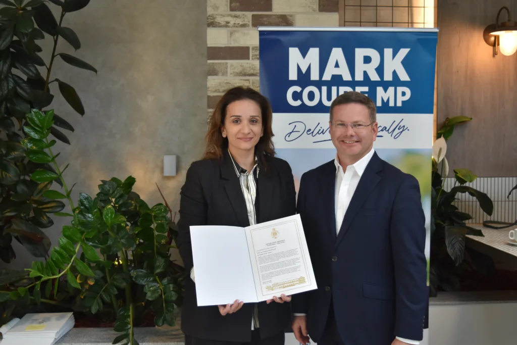 The Greek Herald honoured by Mark Coure MP at Community Recognition Morning Tea