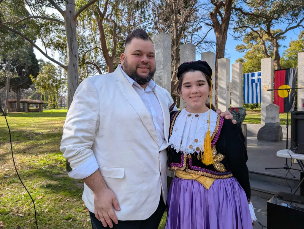 Haritini Trifonos and her dad, Nick