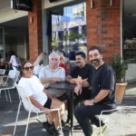 Harry and Mario Kapoulas with parents Kitty and Peter. Images_ Aislinn Walker