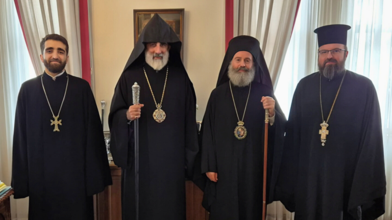 Archbishop Makarios of Australia welcomes Armenian Bishop Vardan to Sydney