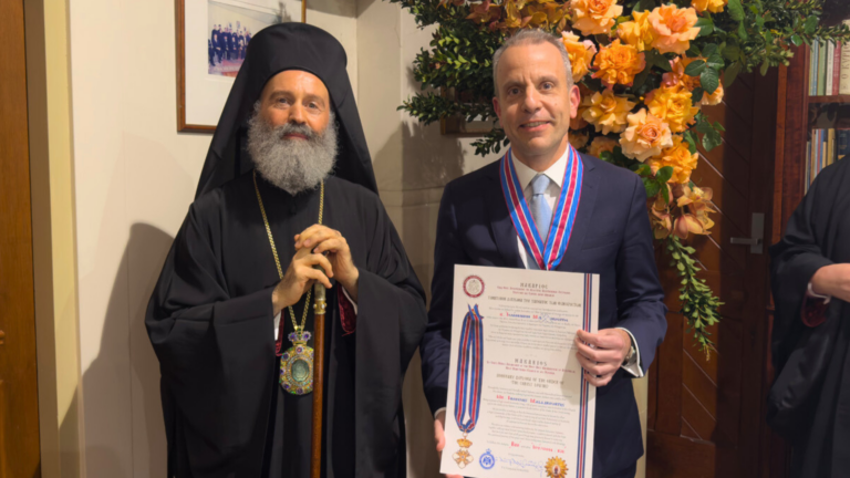 Consul General Mallikourtis awarded Archdiocese’s highest honour at farewell event