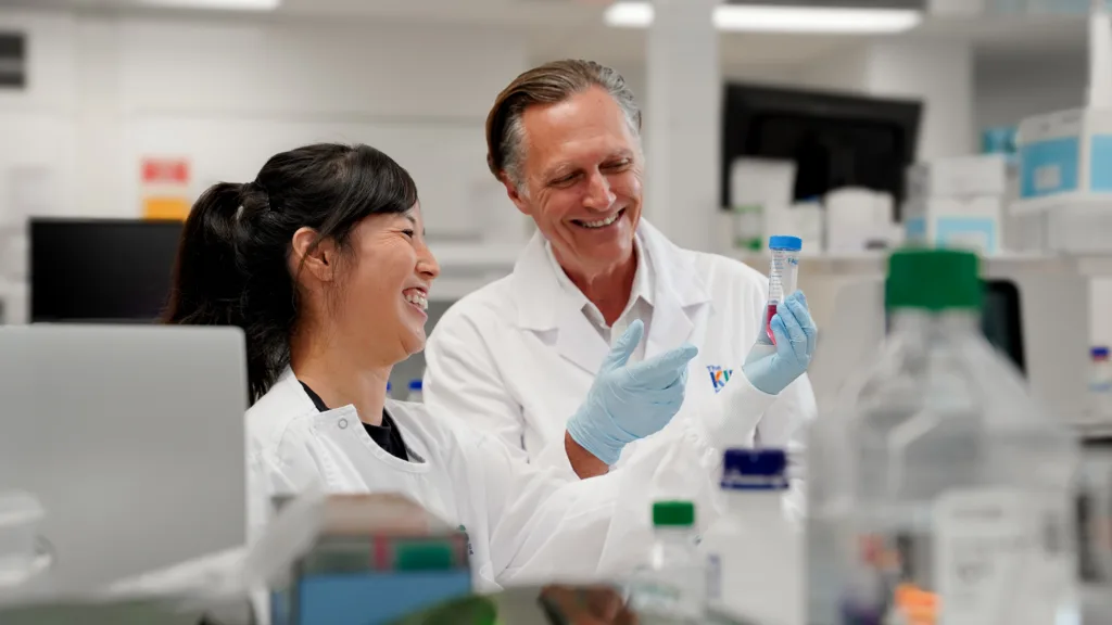 Strep A researcher Dr Jua Iwasaki and Jonathan