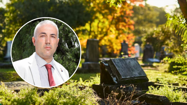 Cumberland Cr Steve Christou slams ‘disgraceful’ plan to turn golf course into cemetery