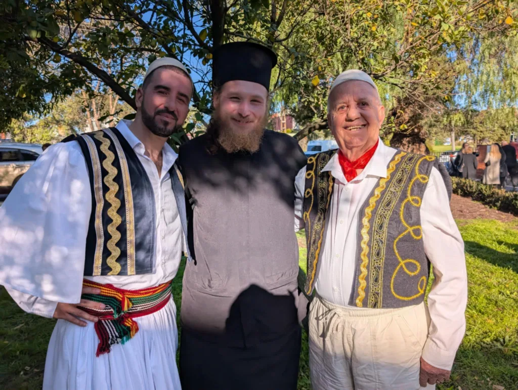 Fr Phillip with Ermal and Buddy from Albania