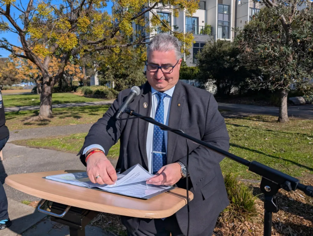 Lee Tarlamis MP was the master of ceremonies