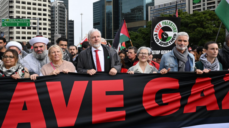 Hellenic presence at landmark pro-Palestine protests across Australia