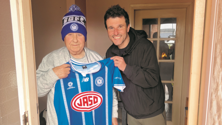 Labinot Haliti honours loyal Sydney Olympic fan Stefanos Avgerinos