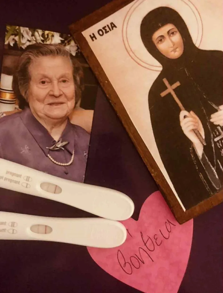 Vasiliki's grandmother and St Vryoni