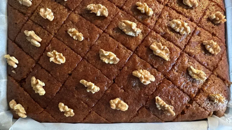 Niki Louca shares her traditional recipe for Karidopita (walnut cake)