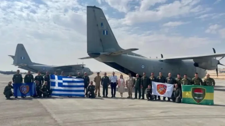 Greek Air Force delivers humanitarian aid to Gaza