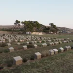 East Mudros Military Cemetery where the dead of the Royal Australian Navy are buried on Lemnos. Photo Jim Claven 2022.
