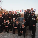 The Royal Australian Navy representatives – from HMAS Success – taking part in the Centenary of Anzac commemorations on Lemnos in 2015. Photo Jim Claven 2025.