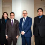 10. Dr Frank Alafaci PhD with Mr Naruchai Ninnad (Consul General of Thailand) & Mr Chatchawal Horayangkura (Deputy Consul General of Thailand) & Ms Usanee Thinkohkaew (Director, Thailand Board of Investment)