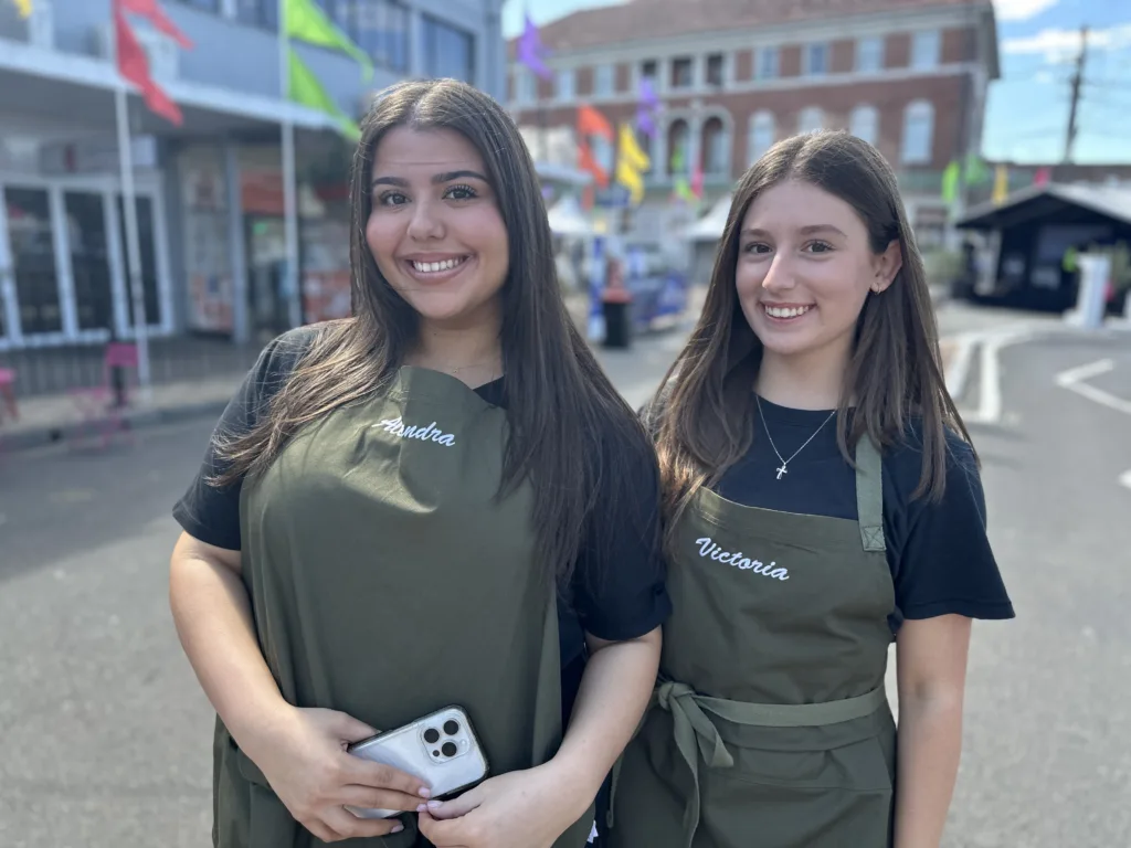 Alexandra Andrade and Victoria Savidis from Waratah Florist