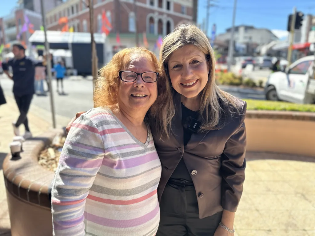 Nazarene Palermo and Member for Canterbury Sophie Cotsis