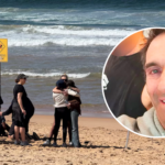 Flowers left as a memorial near Dee Why SLSC