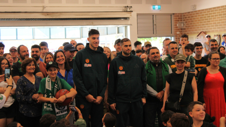 Panathinaikos BC makes historic visit to the GOCNSW Greek Schools