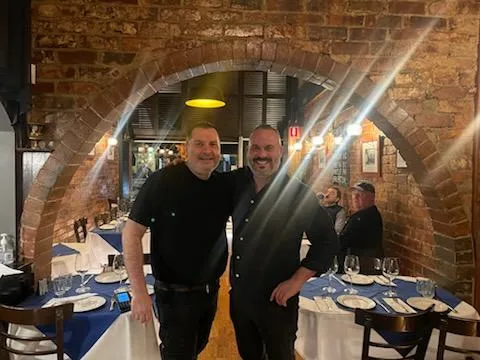 Peter Vorilas and Stav Konis are the owners of Agapi and Salona respectively. They are neighbours, family and friends.