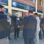 19. Principal Robertson speaking to the delegation