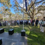 A large number of young people were present at the memorial, remembering their heritage
