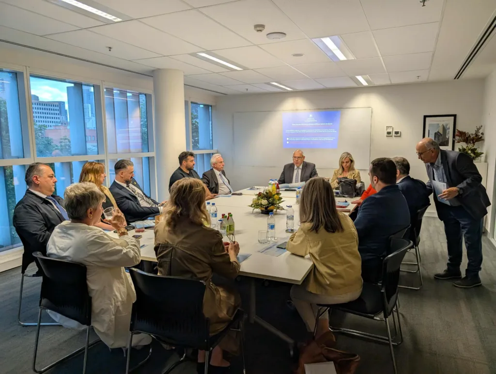 A small gathering discussing citizenship issues