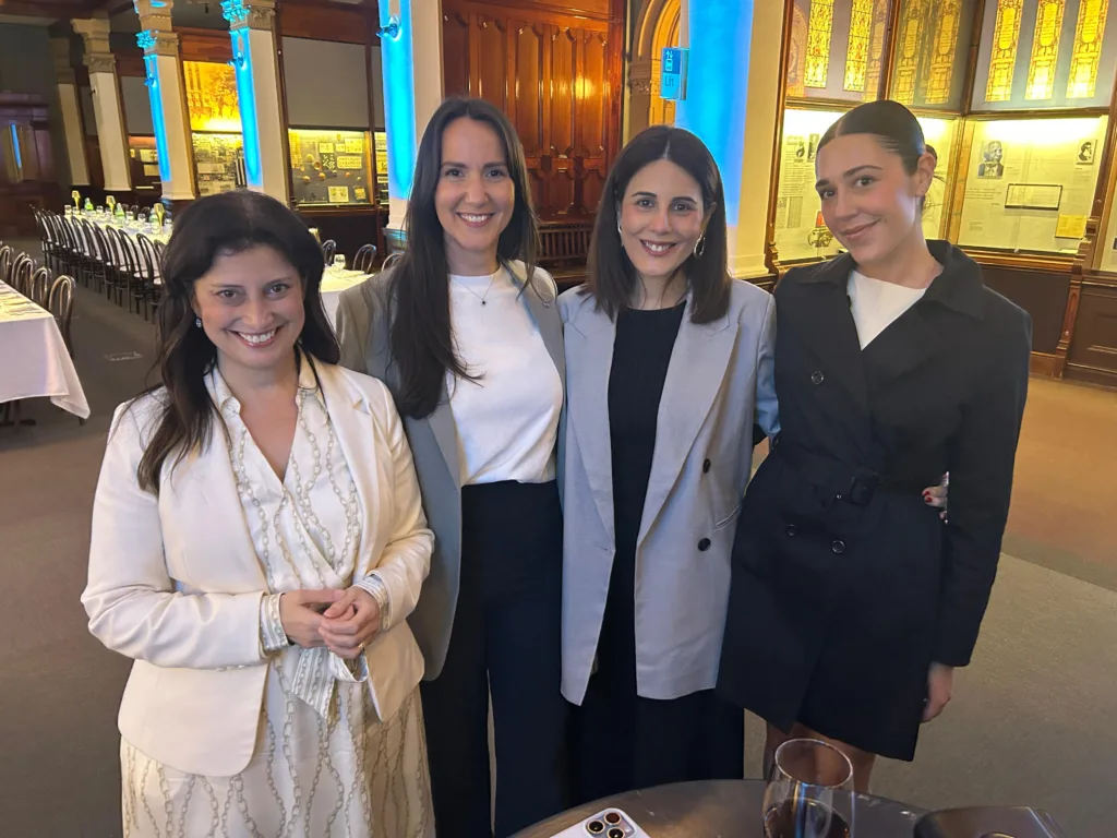 (L-R) Minster Andrea Michaels MP, Athena Lambetis, Ivana Tsianos and Stephanie Skordas