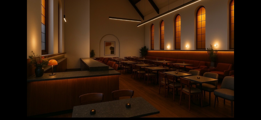 Ministry of Wine, a render of refurbished club