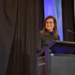Spyridoula Demetriou gave a heart-felt speech about her journey with language