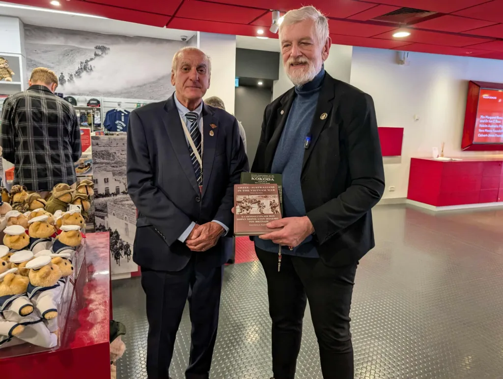 Steve Kyritsis presented Ioannis Loverdos with two of his three books