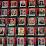 A wall of features murdered women over the last year alone at Hosier Lane