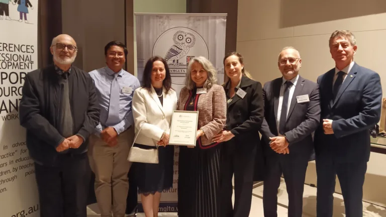 Dr Angela Evangelinou-Yiannakis honoured with Outstanding Professional Service Award