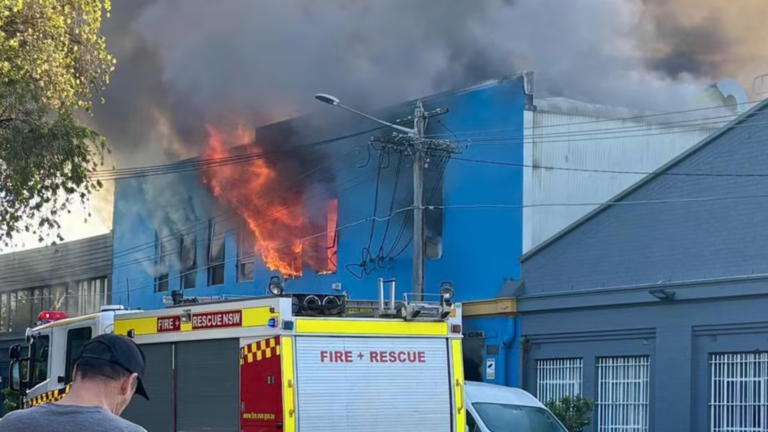 Major blaze engulfs Golden Top Bakery in Marrickville