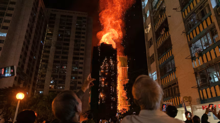 Hong Kong high-rise fire leaves dozens dead and hundreds missing