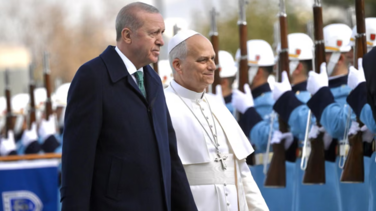 Pope Leo sounds alarm over global tensions as he begins first foreign trip in Turkey