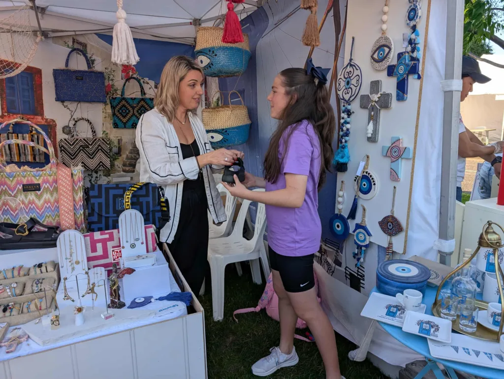 Maria brought a Greek holiday to Oakleigh Glendi with Ammos