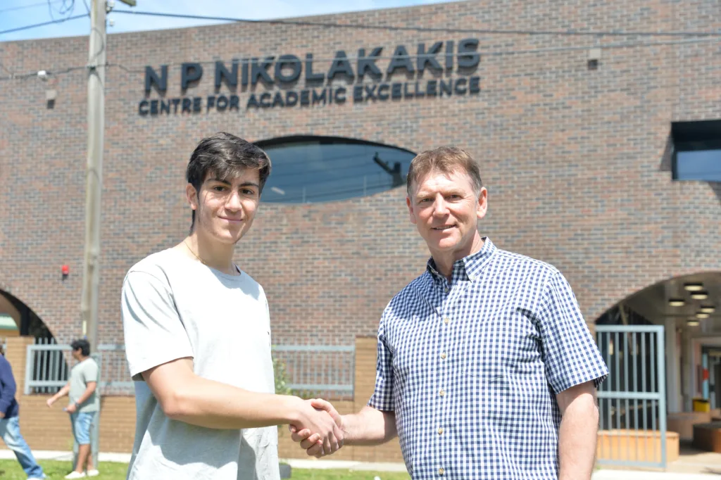 Dux Proximus Alexander Korlos with Principal Mark Robertson